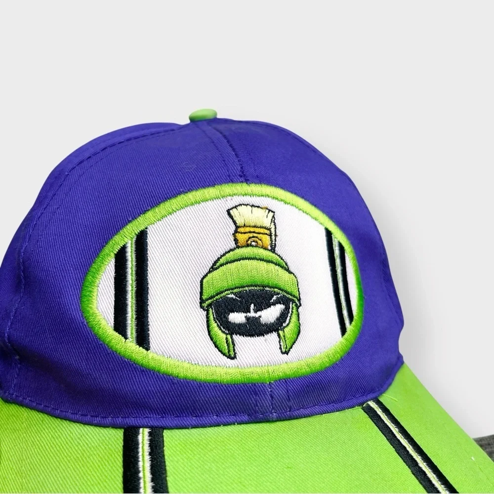 Vtg 90s Six Flags Marvin the Martian Snapback Hat, Looney Tunes Cartoon TV Movie